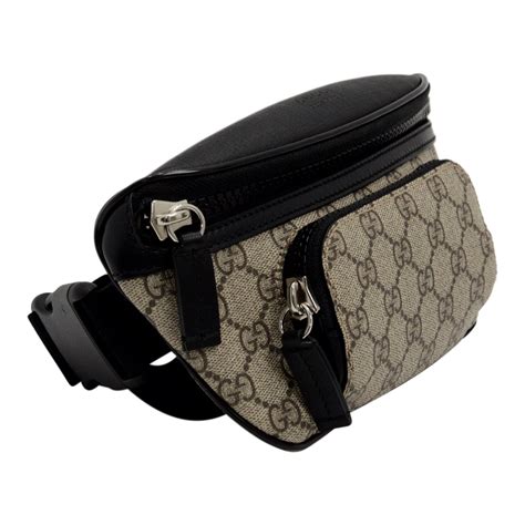 gucci gg supreme belt bag black style|Gucci supreme reversible belt.